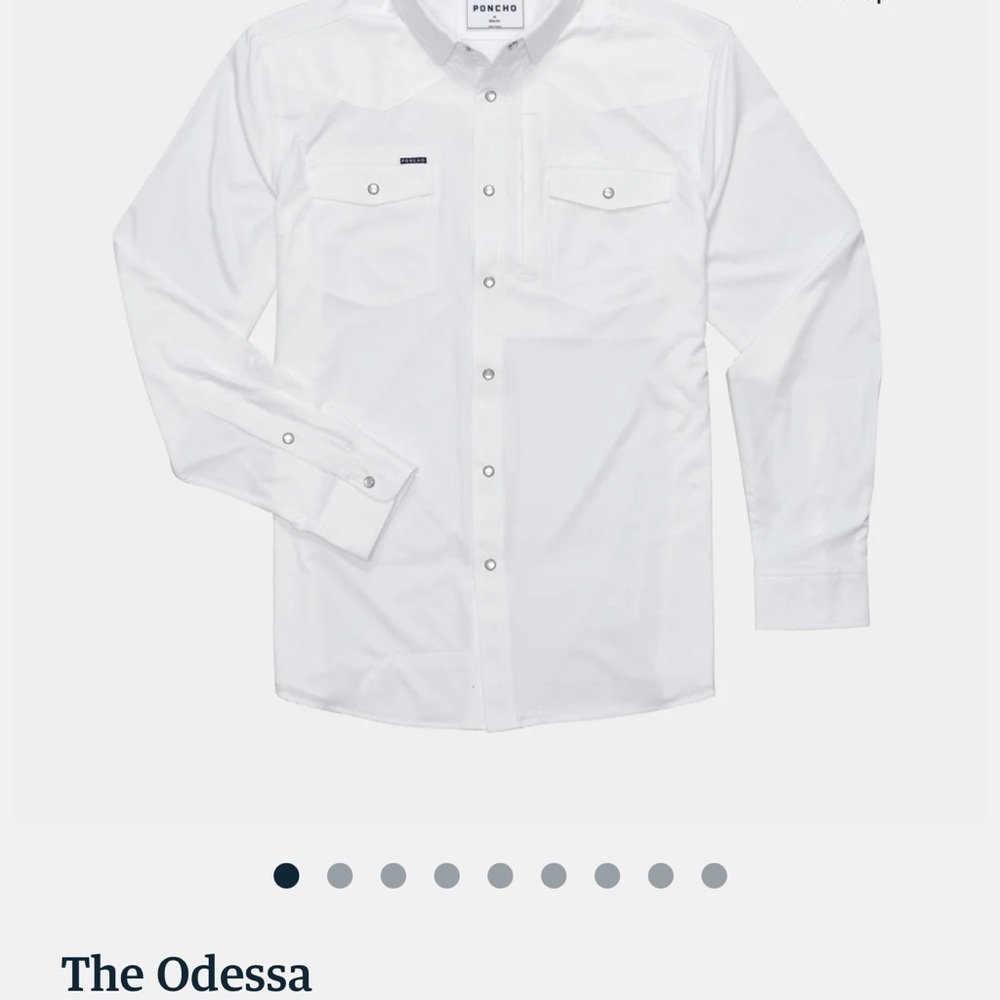 Poncho - The Odessa XL Men’s long sleeve pearl snap button up